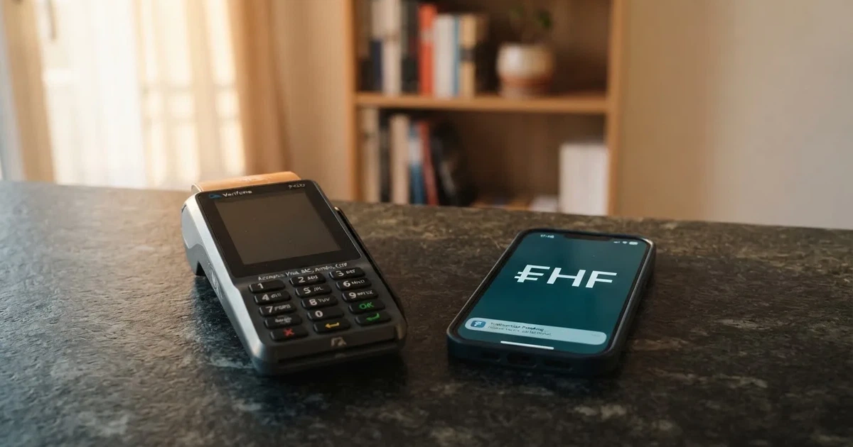 Kartenterminal und Smartphone mit einer ausstehenden Zahlungsbenachrichtigung — beste online casino mit cashtocode bezahlen