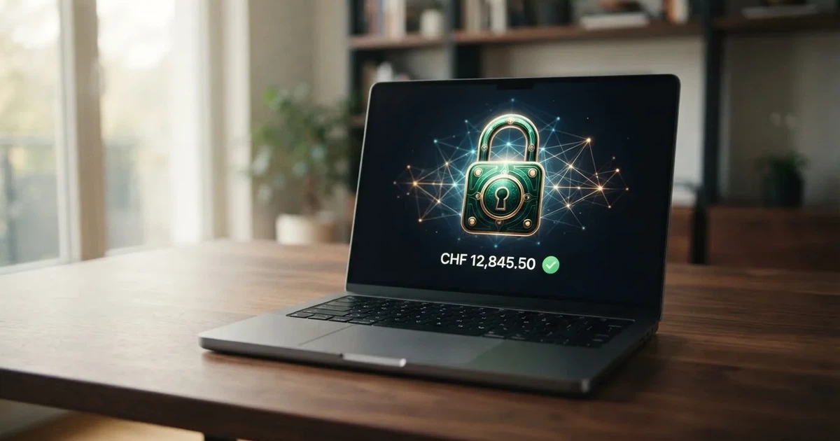 Geöffnete Krypto-Wallet auf einem Monitor mit stilisiertem digitalem Schloss — beste online casinos ohne verifizierung