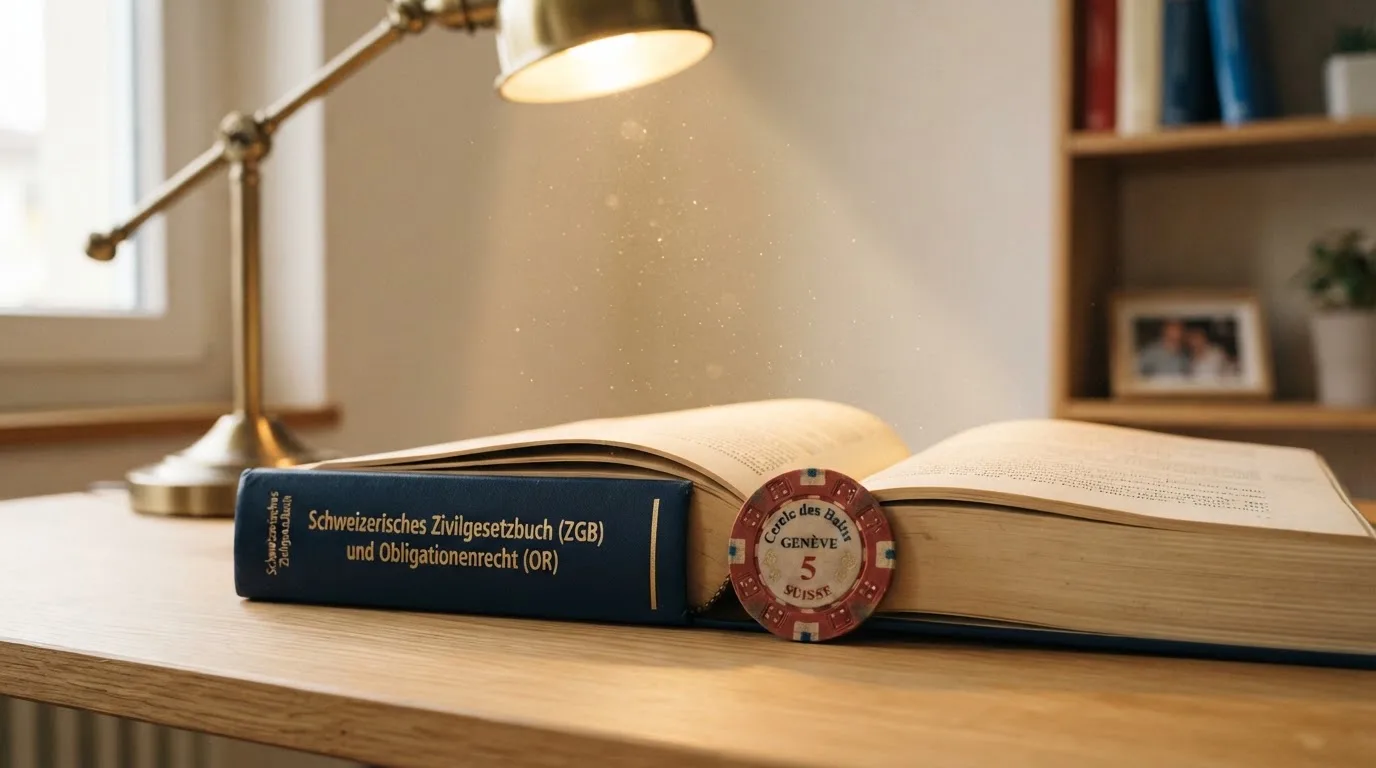 Amtliches Schreiben mit Stempel auf einem Schreibtisch neben einem Gesetzbuch — freie 90 tage qualifikationszeitraum casino