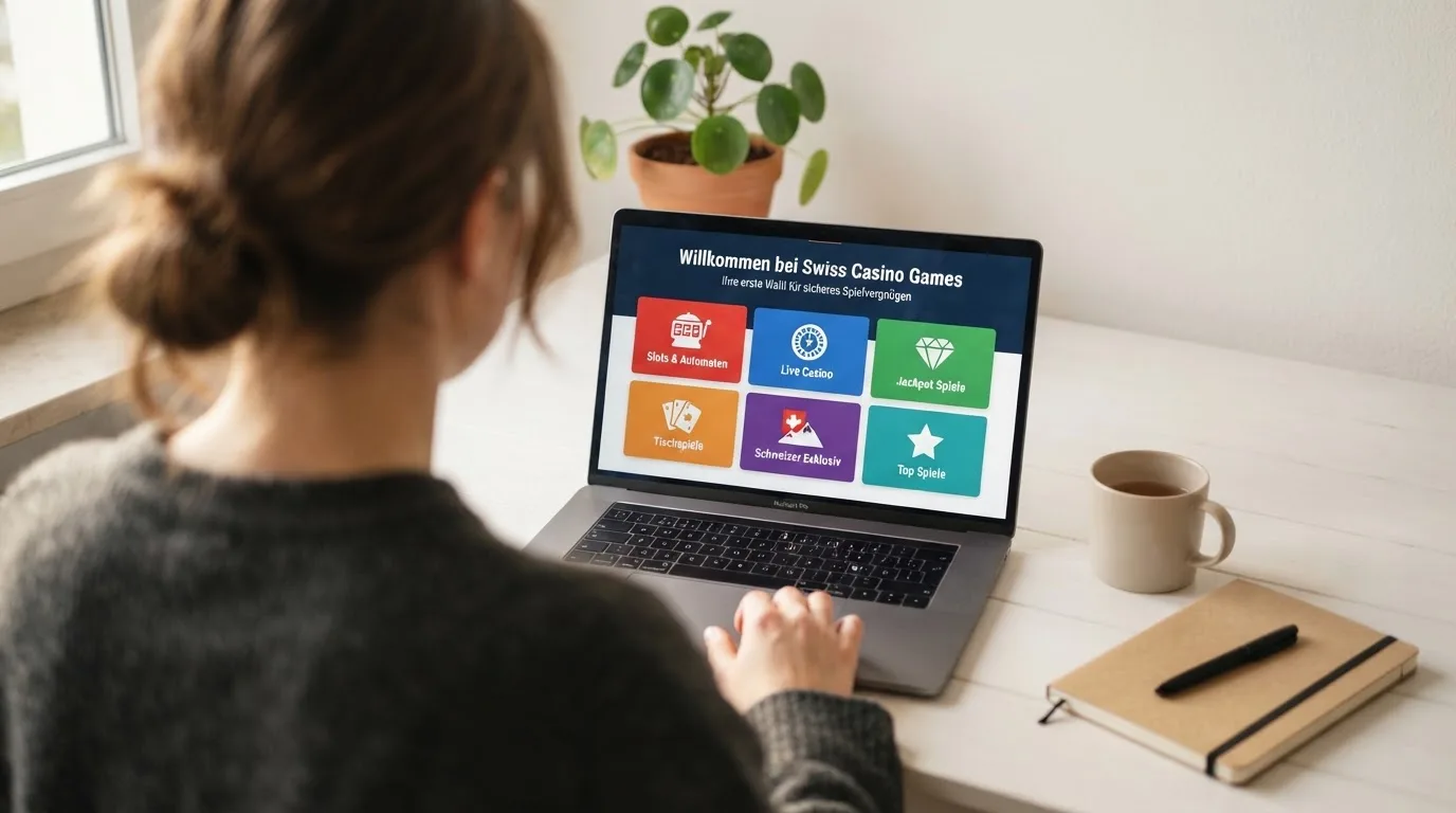 Person am Laptop liest eine Übersichtsseite zu Geldspielen im Internet — handy casino echtgeld bonus ohne einzahlung